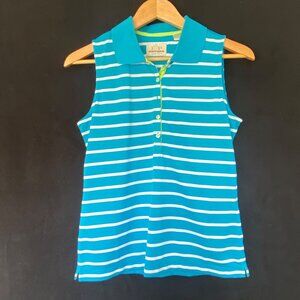 EP E.P.‎ Pro tour tech golf tennis tank top womens size S aqua turquoise stripe+